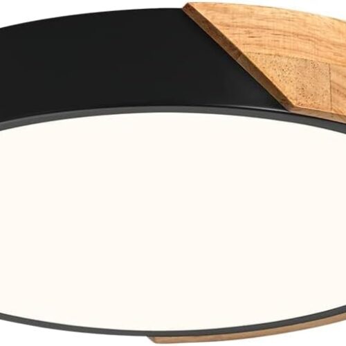 18-inch flush mount ceiling light, brushed nickel, 35W, 3500lm, 5 color temps (2700K-6500K), dimmable. ETL listed. Suitable for bedroom, kitchen, bathroom.