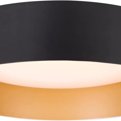 2-light flush mount ceiling light, 12 inches, white metal with frosted glass shade. Suitable for bedroom, hallway, kitchen.
