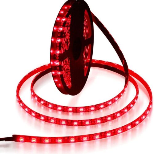 16.4ft white neon strip, 12V, waterproof flexible silicone. No power adapter. Suitable for kitchen, bedroom, indoor and outdoor decoration.