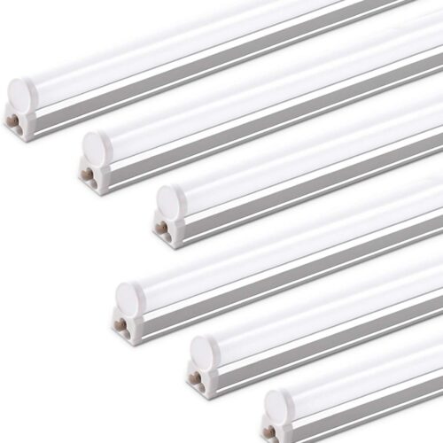 8ft LED shop lights, 72W, 10000lm, 5000K daylight. V-shape clear cover, linkable. 10-pack. Suitable for workshop, warehouse.