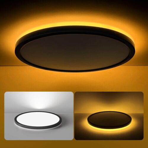 12-pack 6-inch recessed LED ceiling light with night light. Selectable color temps (2700K-5000K), 12W, 1100lm, dimmable. ETL/FCC listed.