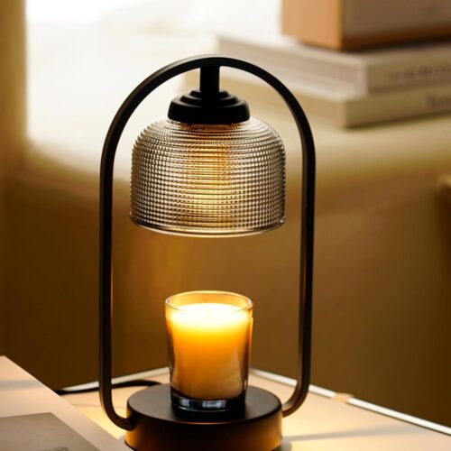 Electric candle heater with timer and dimmer