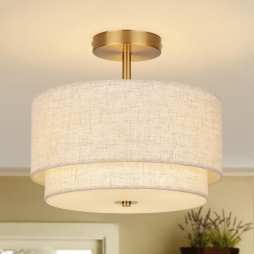Crystal flush mount ceiling light, semi-flush, black. Suitable for kitchen, bathroom, entryway. Bulb not included.